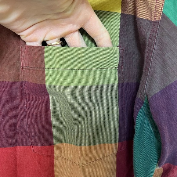 VTG Large check plaid hunt club button down XL - Picture 6 of 9